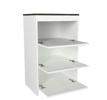 Comoda din pal melaminat cu 3 sertare Done alba 60 cm - Img 7