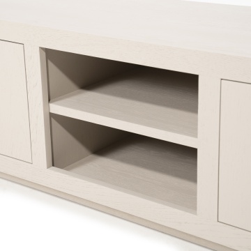 Comoda TV Helsinki din lemn de stejar taupe 200 cm - Img 5