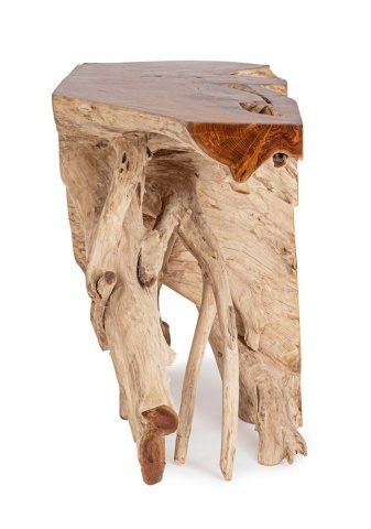 Consolă Lisandra, din rădăcini de tec, 120x45x80 cm - Img 5