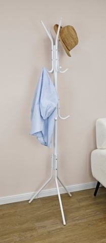 Cuier Jorid, structură din oțel vopsit electrostatic, alb, D 42 cm, H 172 cm - Img 3