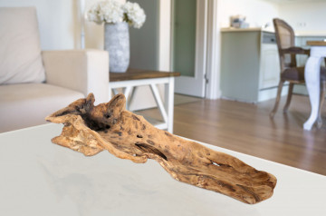 Decoratiune din lemn Volan, natural - Img 3