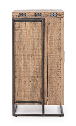 Dulap bar din oțel și lemn de salcâm, 80 x 48 x 99 cm - Img 5
