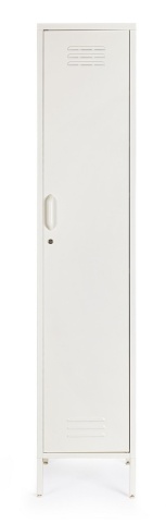 Dulap Cambridge, cu 1 ușă, din oțel, vopsit electrostatic, alb crem, 46x38x185 cm - Img 2