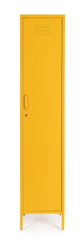Dulap Cambridge, cu 1 ușă, din oțel, vopsit electrostatic, galben, 46x38x185 cm - Img 3