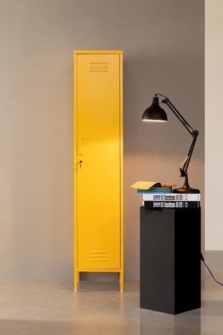 Dulap Cambridge, cu 1 ușă, din oțel, vopsit electrostatic, galben, 46x38x185 cm - Img 13