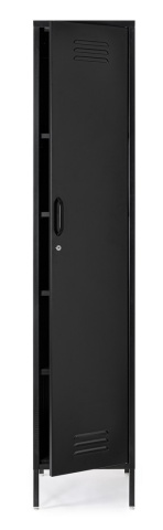 Dulap Cambridge, cu 1 ușă, din oțel, vopsit electrostatic, negru, 46x38x185 cm - Img 8