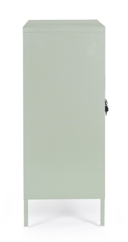 Dulapior Cambridge, cu 2 uși și 2 rafturi ajustabile, din metal vopsit electrostatic, verde salvie, 80x40x101.5 cm - Img 4