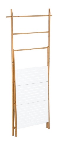 Etajeră Audrey bambus cu rafturi MDF 152 cm - Img 4