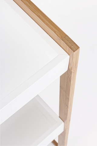 Etajera Brooklyn din MDF alb mat 79,2 cm - Img 5