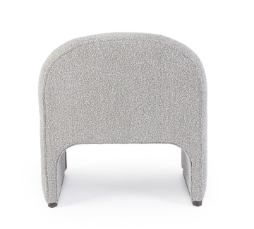 Fotoliu Bassilla Bouclé, Gri, 71 x 69 x 72.5 cm - Img 5