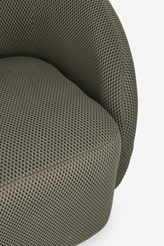 Fotoliu Onerva, pivotant 360 grade, din poliester, verde închis, 87 x 86 x 67 cm - Img 7