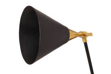 Lampa de birou din fier/alama/aluminiu Celeste, negru/auriu, un bec - Img 3