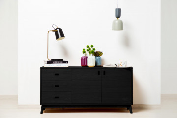 Lampa decorativa din fier/cuplu/aluminiu Caroline neagra, un bec - Img 2
