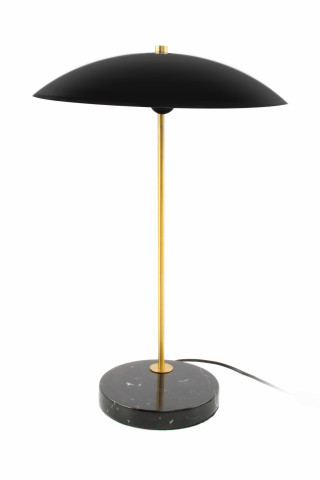 Lampa decorativa din fier/marmura Kayani neagra /aurie /neagra, un bec - Img 2