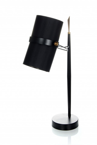 Lampa decorativa din tesatura/metal Novum neagra, un bec