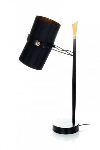 Lampa decorativa din tesatura/metal Novum neagra, un bec - Img 3