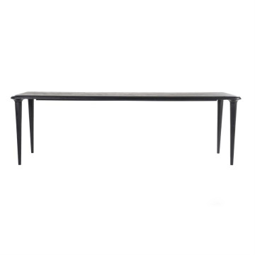 Masa dreptunghiulara din lemn de mango Jiska 300x100 cm neagra