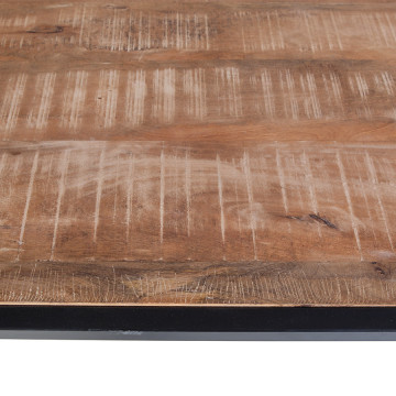 Masa dreptunghiulara din lemn de mango Soho 200x100x76 cm maro/negru - Img 3