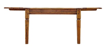 Masă extensibilă Chateaux, 8 persoane, din lemn masiv de acacia indiană, finisaj antichizat, 120-200x90 cm - Img 4