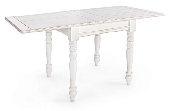 Masă extensibilă Colette, pentru 6 persoane, din lemn de mango, 80-160x80 cm