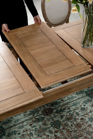Masă extensibilă Domitille, 8 locuri, din lemn de mango, 180-225x90 cm - Img 8