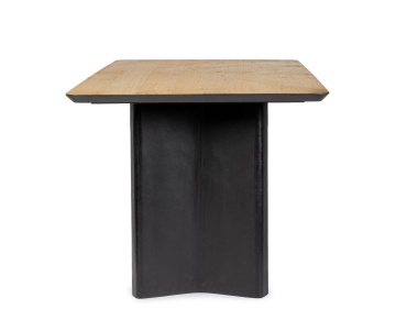 Masă fixă Stanwood, dreptunghiulară, din MDF furniruit cu stejar, 190x90 cm - Img 4
