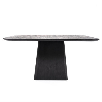 Masa patrata din lemn de mango Aron 150x76 cm neagra