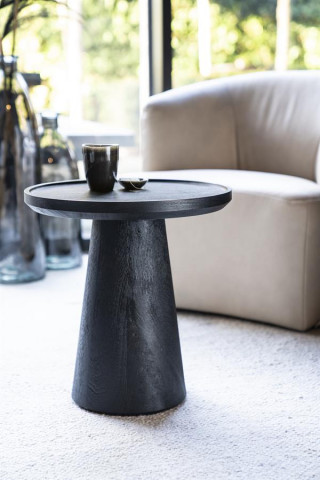 Masuta de cafea din lemn de mango Ron 46x49 cm neagra - Img 3