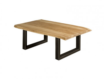 Masuta de cafea dreptunghiulara din lemn 135x75x40 cm maro deschis