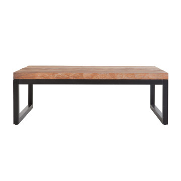Masuta de cafea dreptunghiulara din lemn de tec 120x80x40 cm maro - Img 1