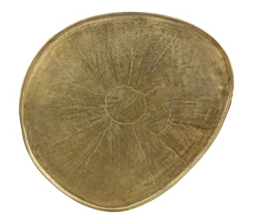 Măsuță de cafea Karima, din aluminiu antichizat, 64 x 72 x 51 cm - Img 4