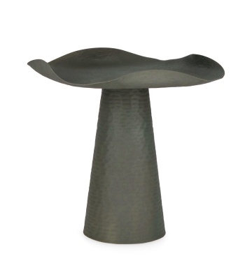 Măsuță de cafea Lalita, rotundă, din aluminiu, finisaj mat, verde, 41x41 cm