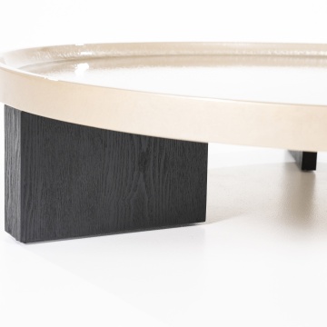 Masuta de cafea Mayson din MDF stejar bej 120x25 cm - Img 3