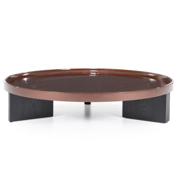 Masuta de cafea Mayson din MDF stejar rosu 120x25 cm
