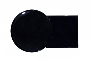 Masuta de cafea patrata/rotunda Dom Butler 77x49,5x46 cm neagra - Img 2