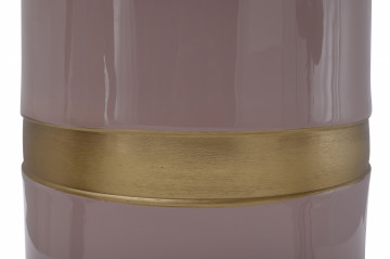 Masuta de cafea rotunda din fier 36x36x47cm roz - Img 3