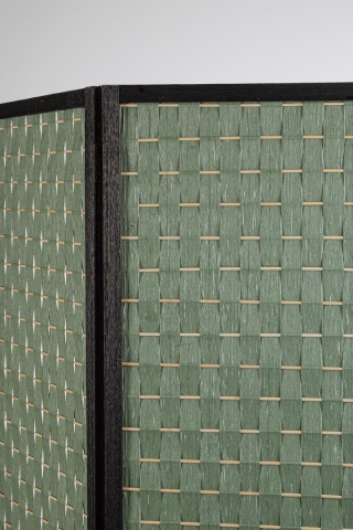Paravan decorativ 3D, din bambus și hârtie, verde, 135x180 cm - Img 2
