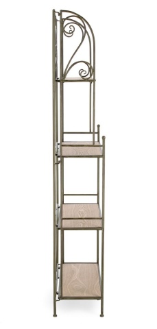 Raft Guenda cu 4 polițe, pliabil, din metal și MDF, verde închis, 59x28x167 cm - Img 5
