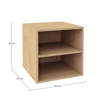Raft tip cub, finisaj natural, 35x35x35 cm - Img 2
