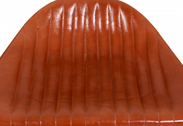 Scaun de bar din imitație de piele SIT&CHAIRS maro deschis - Img 2