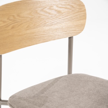 Scaun de bar Skoladin lemn de frasin taupe 95 cm - Img 13