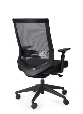 Scaun de birou Marcus, reglabil, cu suport lombar, plasă, negru - Img 2
