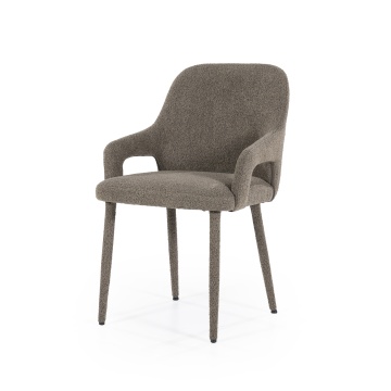 Scaun Fika din tesatura maro