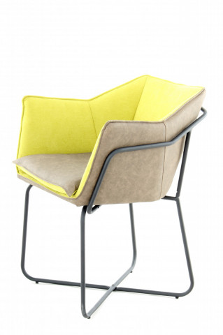 Scaun tapitat Marietta verde/taupe