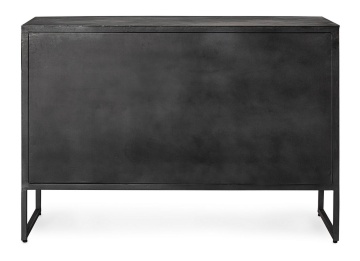 Servanta 120 cm, cu 2 uși și 3 sertare, din lemn și oțel, 120x38x85 cm - Img 4