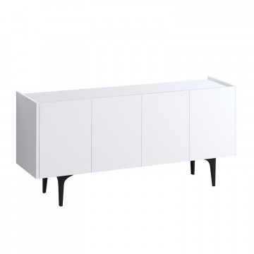 Servanta din pal melaminat Polaris alba 150x75x40 cm