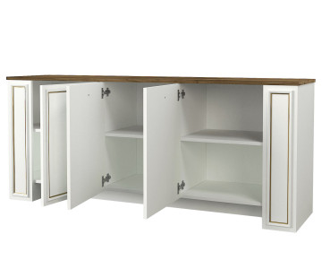 Servanta din pal melaminat Sansa alba 180x45x76 cm - Img 6