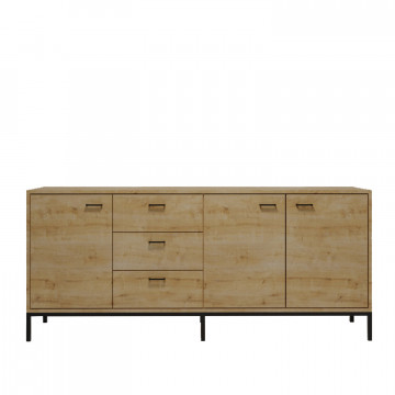 Servanta din pal melaminat Volgograd stejar 180x80x45 cm - Img 1