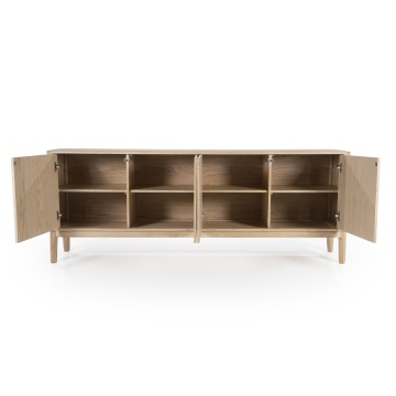 Servanta Harvey din lemn de stejar 200x40x75 cm - Img 2