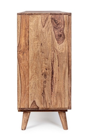 Servanta Kant, cu 4 uși, din lemn de sheesham, finisaj natural, 177x40x90 cm - Img 5